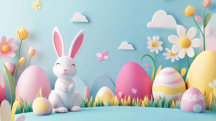 Obraz premium Colorful Easter egg on a modern background for joyful Easter celebration 