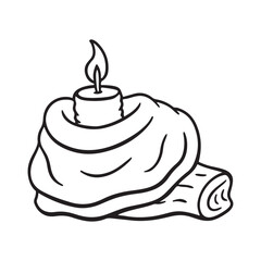 Cozy Coloring page, Line art, Bold and easy image, coloring sheet isolated vector illustration
