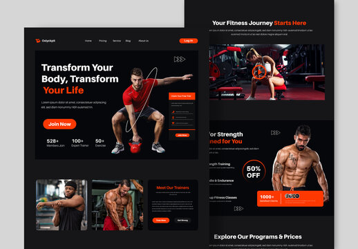 Gym Services Landing Page Template