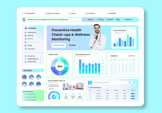 Medical Dashboard Design Template
