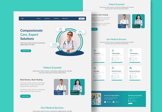 Medical Landing Page Design Layout