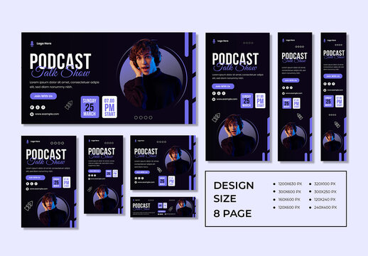 Podcast Web Banner Layout