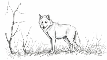 Fototapeta premium Wolf - Graphic Elements