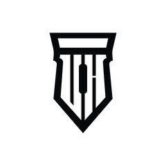 UK monogram logo design letter text name symbol monochrome logotype alphabet character simple logo