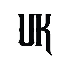 UK monogram logo design letter text name symbol monochrome logotype alphabet character simple logo