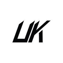 UK monogram logo design letter text name symbol monochrome logotype alphabet character simple logo