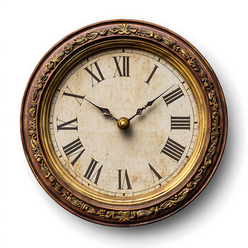 recommend clip art: Antique Wall Clock with Ornate Frame, Time Telling