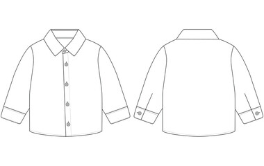  baby boy long sleeves shirt vector illustration templet design