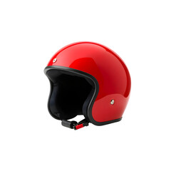 Fototapeta premium A red helmet for bikers, biker helmet 