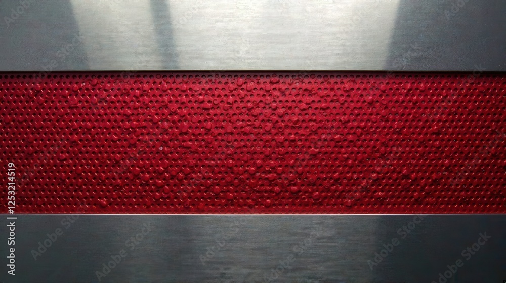 Aufkleber abstract red and gray textured panel a striking contrast of color and material