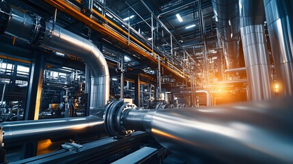 Industrial Engineering Excellence: Bright Factory with Piping Systems for Efficient Production