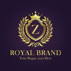 Luxury Gold Monogram Logo - Letter Z