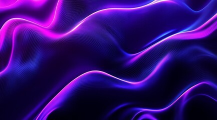 Fototapeta premium Abstract Purple and Blue Neon Wave Background