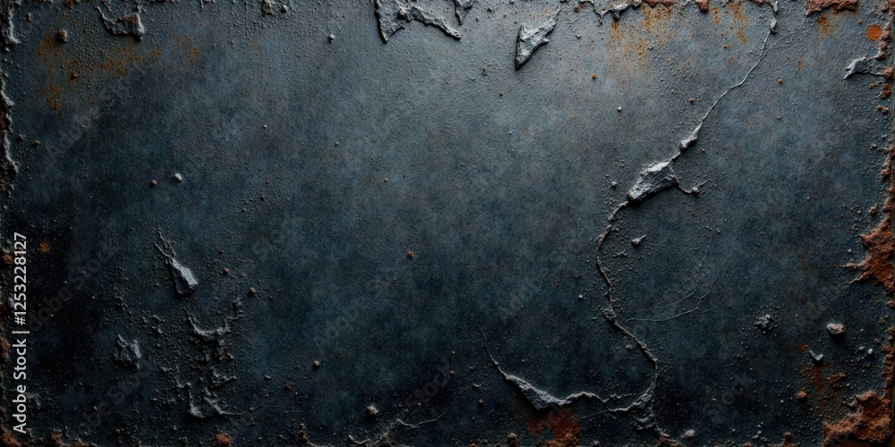 Aufkleber dark metal surface texture a weathered industrial background with rust and cracks