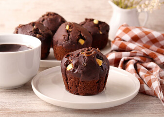 muffins with white chocolate bits