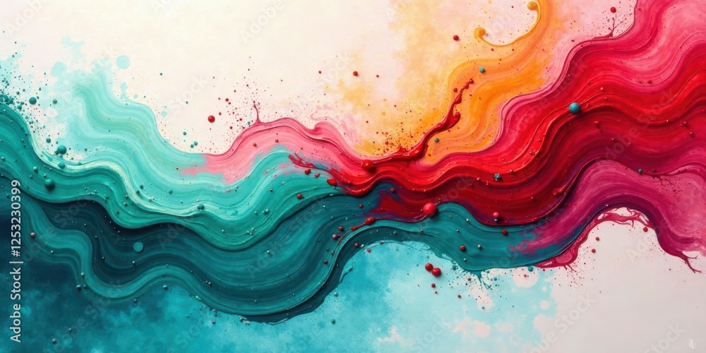 Fototapete abstract colorful swirling paint texture a vibrant visual composition of intertwined hues and dynami