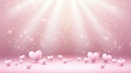 Heart-shaped decorations in vibrant colors set the tone for joyous Valentine's Day or romantic events