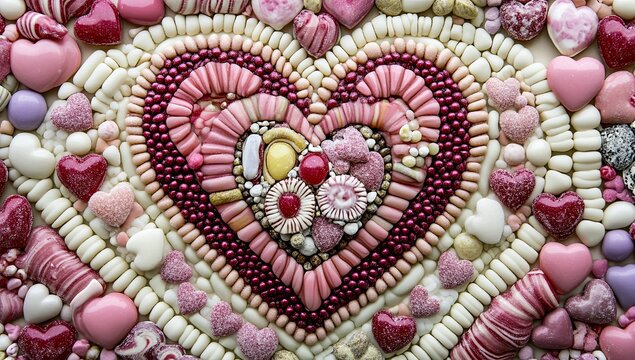 Engaging and colorful heart patterns perfect for designing lovely Valentine's Day photo cards