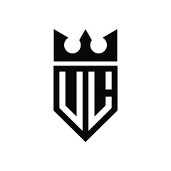 UL monogram logo design letter text name symbol monochrome logotype alphabet character simple logo