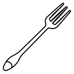 Simple Line Art Fork for Design Projects