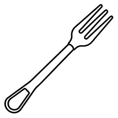 Simple Line Art Fork for Design Projects