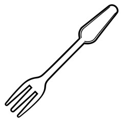 Simple Line Art Fork for Design Projects