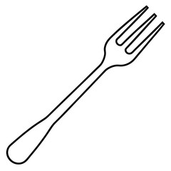 Simple Line Art Fork for Design Projects