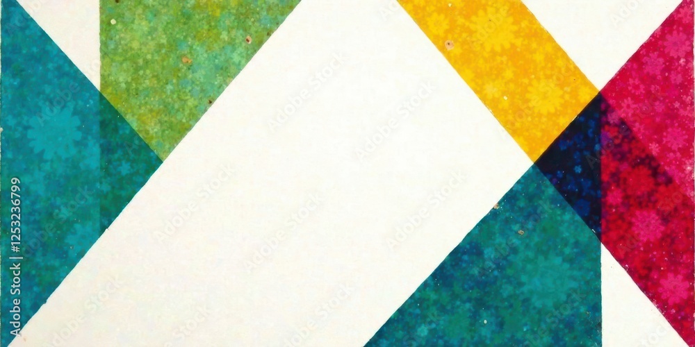 Poster Abstract Colorful Triangular Pattern Design with White Space for Text or Image