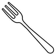 Simple Line Art Fork for Design Projects