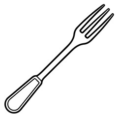 Simple Line Art Fork for Design Projects