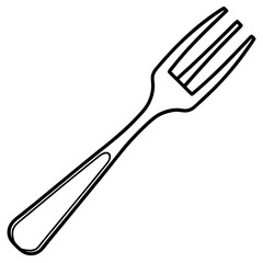Simple Line Art Fork for Design Projects
