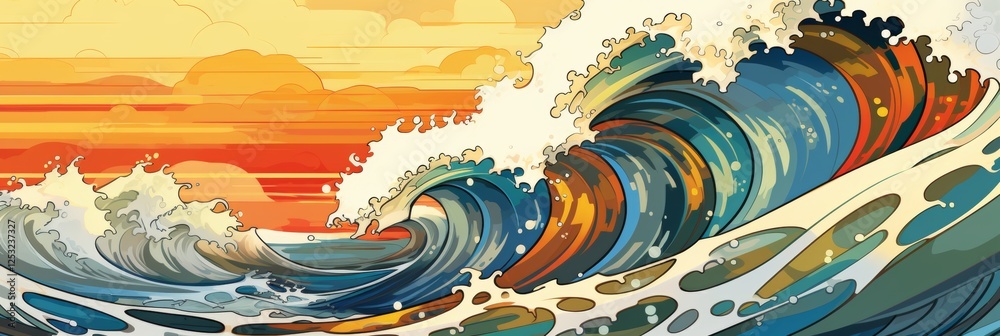 Poster captivating wave effect background a dynamic visual element for your design projects