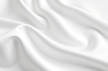 Smooth elegant white silk or satin luxury cloth texture can use as wedding background. Luxurious background design