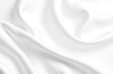 Fototapeta premium Smooth elegant white silk or satin luxury cloth texture can use as wedding background. Luxurious background design