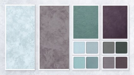 Fototapeta premium set of abstract backgrounds, set of grunge textures, matte colors for walls wallpapers, matte colors types