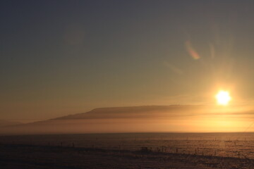 Winter Saskatchewan Scenery with animals, frost, fog, abandoned places, churches and more.
