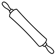 Simple Rolling Pin Outline Vector