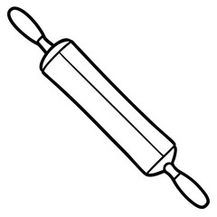 Simple Rolling Pin Outline Vector