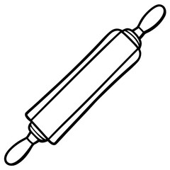 Simple Rolling Pin Outline Vector