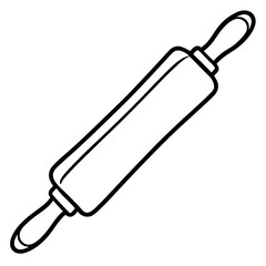Simple Rolling Pin Outline Vector