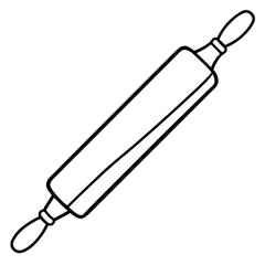Simple Rolling Pin Outline Vector