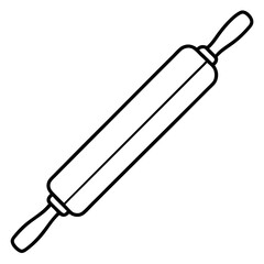 Simple Rolling Pin Outline Vector