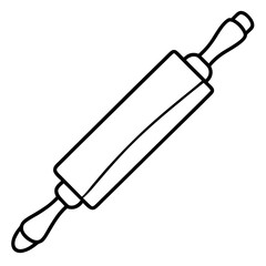 Simple Rolling Pin Outline Vector