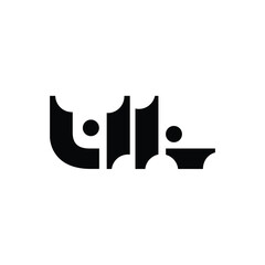 UL monogram logo design letter text name symbol monochrome logotype alphabet character simple logo