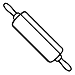 Simple Rolling Pin Outline Vector