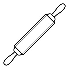 Simple Rolling Pin Outline Vector