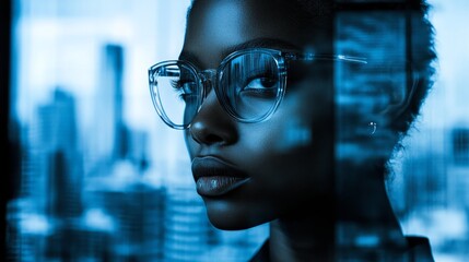 Embracing modern elegance with sheer fabrics in a vibrant urban backdrop. Generative AI