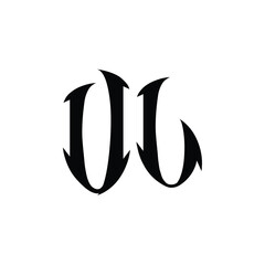 UL monogram logo design letter text name symbol monochrome logotype alphabet character simple logo