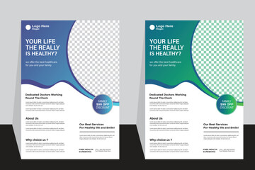 New modern medical flyer design template 