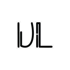 UL monogram logo design letter text name symbol monochrome logotype alphabet character simple logo